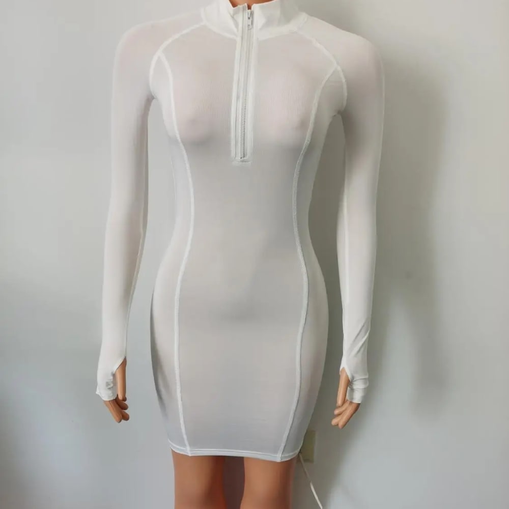 Elegant Solid Bodycon Women Party Dress 